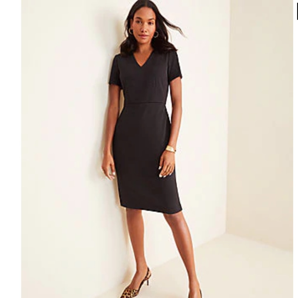 NWT Plaid V Neck Sheath Dress
